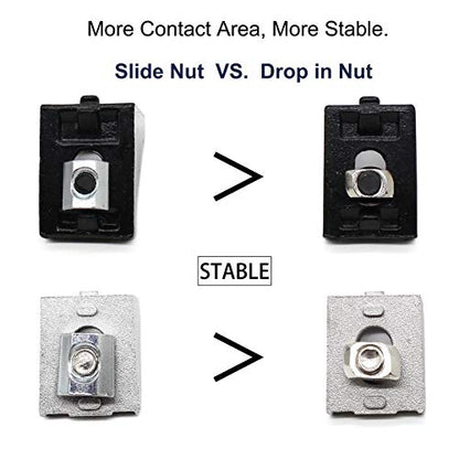 10 Sets 2020 Aluminum Extrusion Hardware Accessories Corner Bracket - style: 10Pcs 20x28 Bracket with M5 Bolt Nut