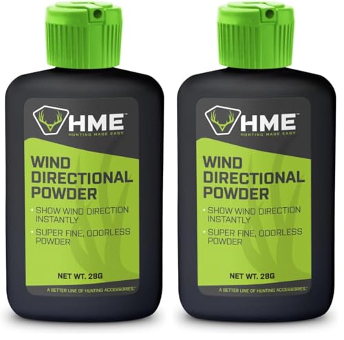 HME Wind Indicator Portable Pocket Size Lightweight Convenient Simple to Use Wind Direction Detection Powder - 28 Grams Capacity (Pack of 2) - size: One Size (Pack of 2)