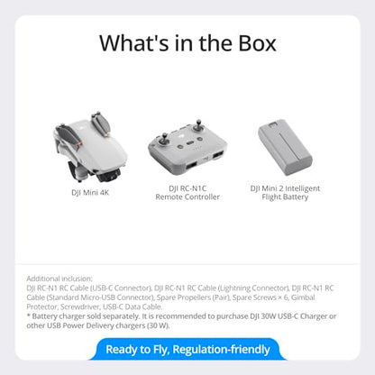 DJI Mini 4K, Drone With 4K UHD Camera, Under 249 g - style: Mini 4K (31-min)