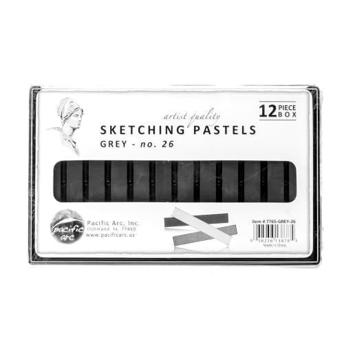 Pacific Arc - Sketching Pastel Set, 12-piece – Grey 26 – Blending & Shading - color: Grey 26