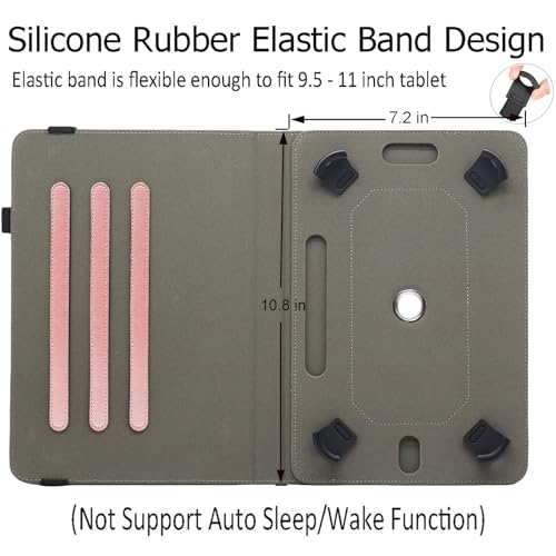Universal 10 10.1 11 Inch Android Tablet Case Cover for 9.6-11 Inch Tablet - color: Rosegold
