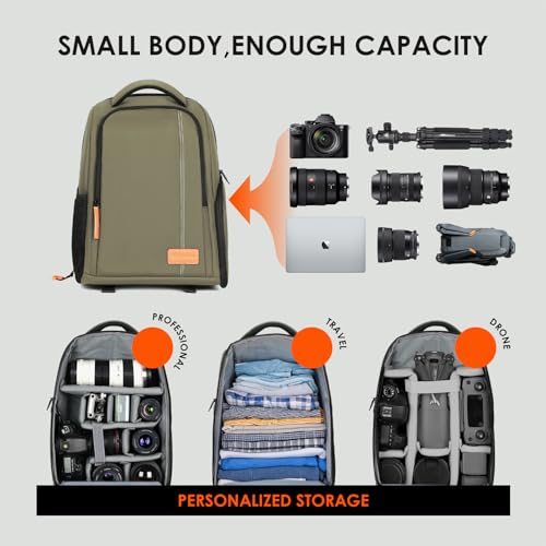 TARION Camera Backpack for Photographers Compact 15L, TB04 Green - color: Green