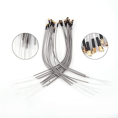 Changor 20Pcs 2.4G Receiver Antenna Port Compatible with FrSky Futaba 2.4G RC Receiver Replacement 15cm Length 50 Ohm for RC Airplane Drone FPV