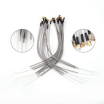 Changor 20Pcs 2.4G Receiver Antenna Port Compatible with FrSky Futaba 2.4G RC Receiver Replacement 15cm Length 50 Ohm for RC Airplane Drone FPV