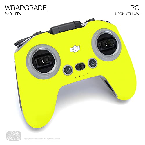 WRAPGRADE Skin Compatible with DJI FPV RC/DJI FPV Remote Controller 3 (NEON Yellow) - color: Neon Yellow