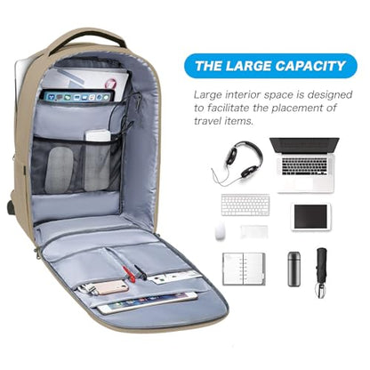 MOSISO 15.6-16 inch 35L Laptop Backpack with USB Charging Port - color: Camel