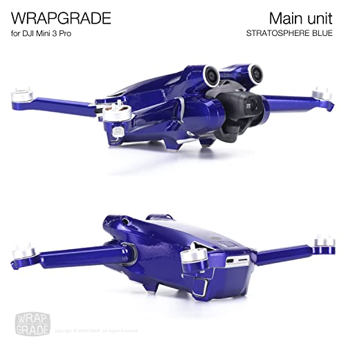 WRAPGRADE Skin Stickers Compatible with DJI Mini 3 Pro | Main Unit (Stratosphere Blue) - color: Stratosphere Blue