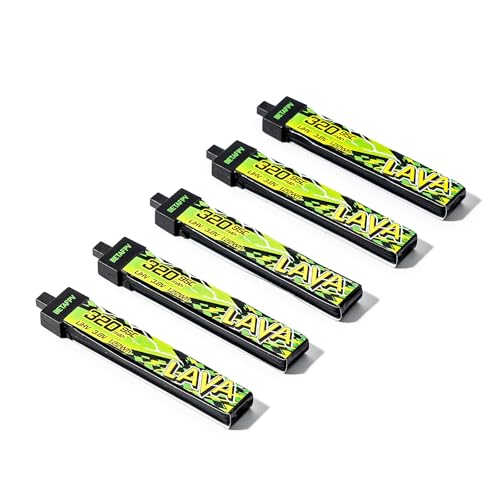 BETAFPV 5pcs Lava II 320mAh 1S Battery 3.8V 95C LiHV for FPV Quadcopter
