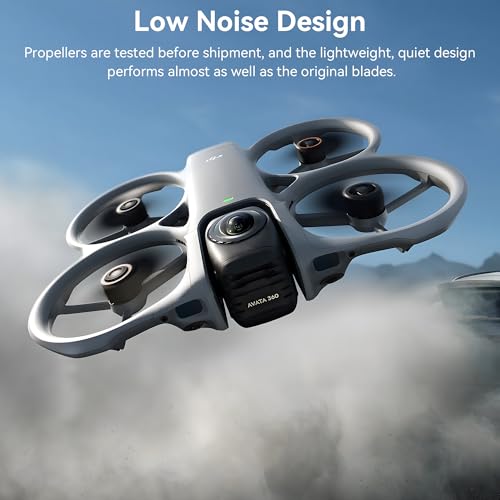 Avata 360 Propellers Blades - 8Pcs Props Quick Replacement Propeller Spare Part 3340S Low Noise Wings for DJI Avata 360 Drones Accessories Black Tips