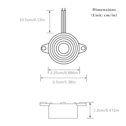Flylin 10Pcs DC 3-24V 90dB Buzzer Alarm Electronic Sounder Continuous Beep
