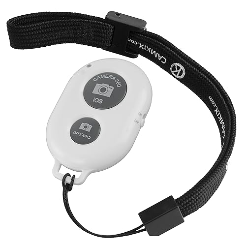 CamKix Camera Shutter Remote Control with Bluetooth Wireless Technology - Create Amazing Photos and Videos Hands-Free - Works with Most Smartphones and Tablets (iOS and Android) - color: White