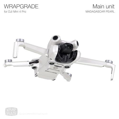 WRAPGRADE Skin Stickers Compatible with DJI Mini 4 Pro | Full Wrap (Madagascar Pearl) - color: Madagascar Pearl