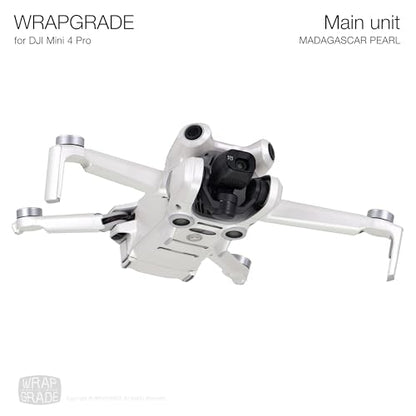 WRAPGRADE Skin Stickers Compatible with DJI Mini 4 Pro | Full Wrap (Madagascar Pearl) - color: Madagascar Pearl