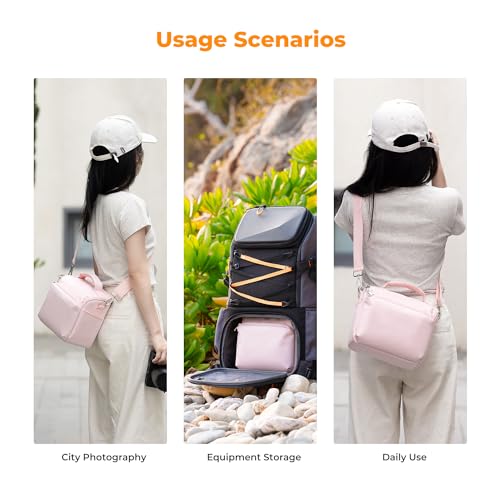 K&F CONCEPT Camera Sling Bag Small Crossbody Case - color: 02-Pink