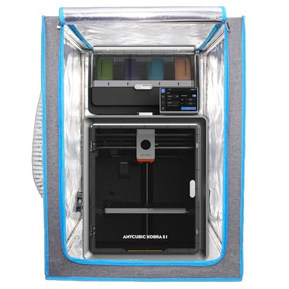 Multifunctional Resin 3D Printer Enclosure with Smart Ventilation kit - color: Blue Edges