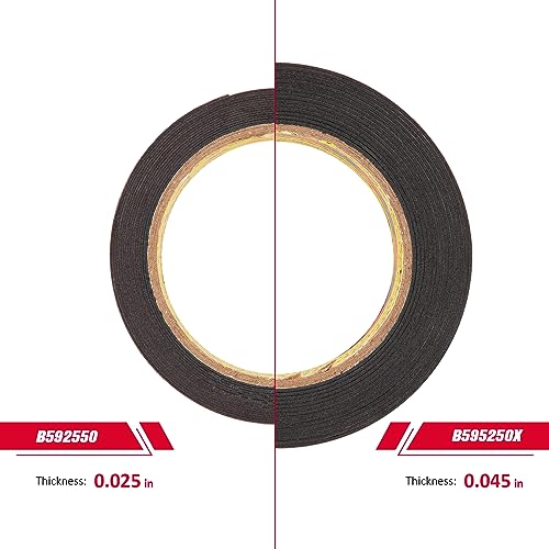 3M Double Sided Mounting Tape 0.5''x15.4Ft Black 5952 Heavy Duty - color: Black, size: Width 0.5"