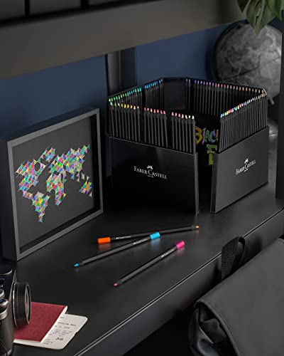 Faber-Castell Black Edition Colored Pencils, 100 Count, Storage Sleeve