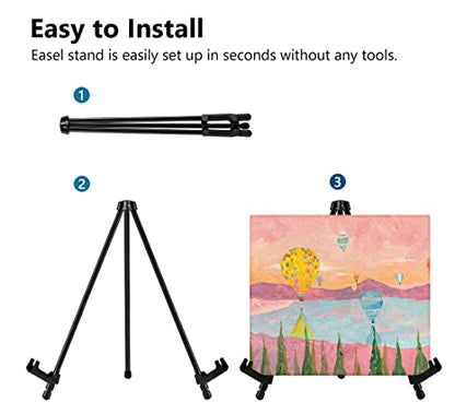 14" Tabletop Instant Display Easel, Black Steel Tripod Easel Stand(1 Pack) - style: 1 Pack Black
