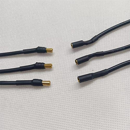 skrnrhrery Banana Gold Bullet Connector Extension Cable, 3.5mm Banana Plug Male Female Cable for RC Brushless Motor ESC Extension Cable RC Auto Boat Parts (16AWG Wire 25CM 3 Pieces) - size: 16AWG wire 25CM 3 pieces