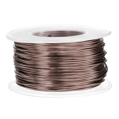HARFINGTON 18 Gauge Aluminum Craft Wire 1.0mm 98.5ft Flexible Bendable Anodized Metal Jewelry Sculpting Wire for Jewelry Making Modelling Craft DIY, Brown - color: Brown, size: 30M x 1.0mm