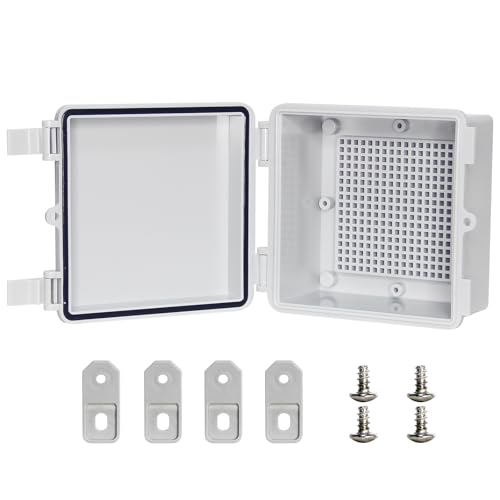 Waterproof Electrical Box - Electrical Enclosure ABS Plastic Dustproof Outdoor Universal Project Enclosure Gray Cover 5.1"x5.1"x3" - color: Grey Cover, size: 5.1"x5.1"x3"