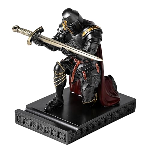 Medieval Templar Vanguard Officer Knight Pen Holder Desk Organizers Iron - color: Iron
