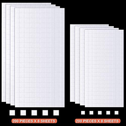 Zonon 500 Pcs Foam Strips with Adhesive, Dual Sided Foam Tapes, 2 Size - size: Small