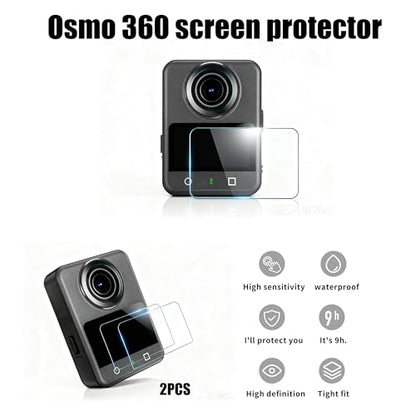 PellKing Lens Guards for DJI Osmo 360,Lens Protector with Camera Case and Screen Protector Accessories Kit for DJI Osmo 360 Panorama Camera