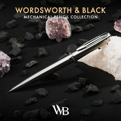 Wordsworth & Black Luxury Metal Mechanical Pencil 0.7mm for Writing, Silver - color: Silver Chrome