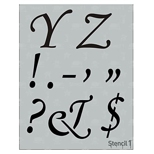 Stencil1 Corsiva Font Stencil 3" Alphabet Letters Painting Craft - size: 3" Letters