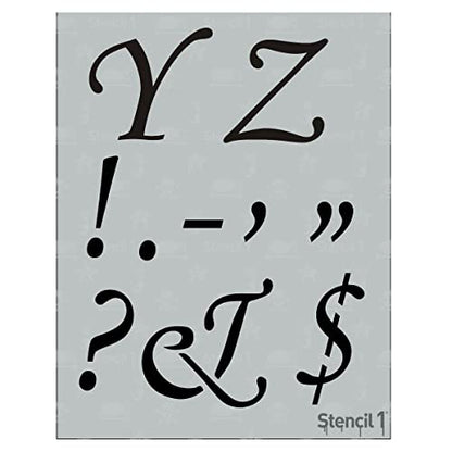 Stencil1 Corsiva Font Stencil 3" Alphabet Letters Painting Craft - size: 3" Letters