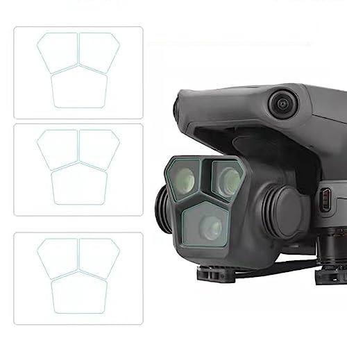 Lens Screen Protector for DJI Mavic 3 Pro Drone, Full Coverage 9H Hard Tempered Glass Anti-Scratch [Bubble Free]