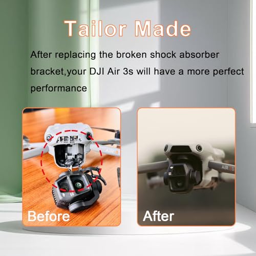 Gimbal Shock Absorber Bracket Replacement for DJI Air 3s Gimbal Vibration Damping Board,Shock-Proof Mount for DJI Air 3s Drone Accessories Black