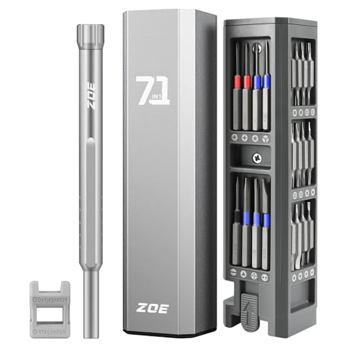 71-in-1 Precision Screwdriver Set with Pop-up Aluminum Alloy Case （Silver） - size: 71 IN 1 silver white
