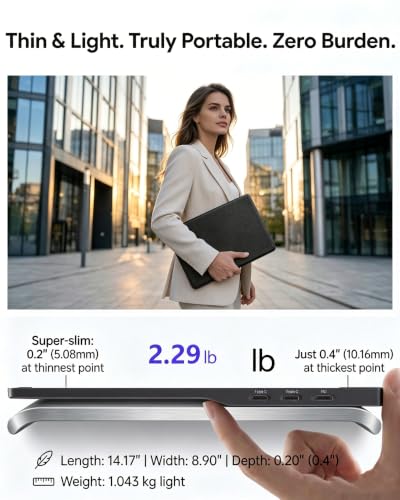 KOOFORWAY 15.6" FHD Portable Monitor Touchscreen for Laptop
