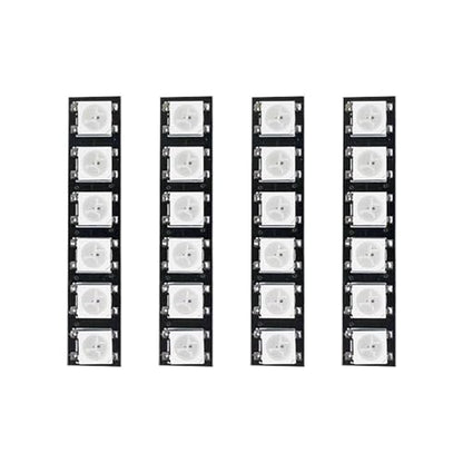 4Pcs WS2812 RGB LED Light Strips for Drones - 6 LEDs/Strip True WS2812 Chip, Programmable FPV Quadcopter Arm Lights with Strobe & Daisy Chain, 5V DC