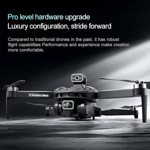 FPV Drone with 4K UHD Camera for Adults, V168 Pro Max GPS Drone with 360° Obstacle Avoidance Brushless Motor RC Drone with 4.5" HD Screen on Controller, Auto Return Altitude Hold Headless Mode, Optical Flow Hover Foldable RC Quadcopter with Screen Remote