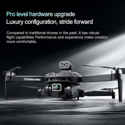 FPV Drone with 4K UHD Camera for Adults, V168 Pro Max GPS Drone with 360° Obstacle Avoidance Brushless Motor RC Drone with 4.5" HD Screen on Controller, Auto Return Altitude Hold Headless Mode, Optical Flow Hover Foldable RC Quadcopter with Screen Remote