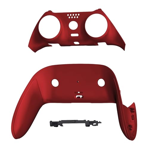 eXtremeRate Top Bottom Decorative Trim Shell Compatible with ps5 Edge Controller DIY Replacement Front Back Clip Shell, Custom Scarlet Red Plates Cover Compatible with ps5 Edge Controller - color: Scarlet Red