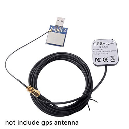 USB GPS Module Antenna Supports GPS+GLONASS Beidou Built-in Flash for Arduino Pixhawk I-P.EX Compatible, Better Than VK-162