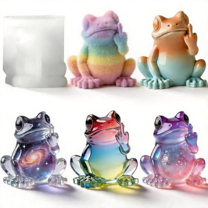 Frog Resin Casting Molds, 3D Funny Animals Candle Silicone Molds - color: Frog Resin Mold
