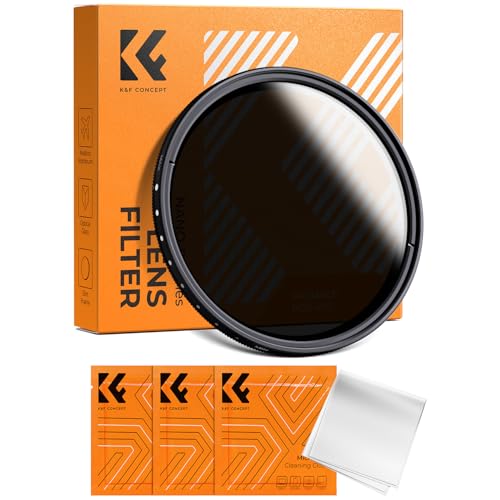 K&F Concept 40.5mm Neutral Density Filter, 40.5mm Slim Variable Fader ND Filter Adjustable ND2 to ND400 Filter + Cleaning Cloth - size: 40.5 mm