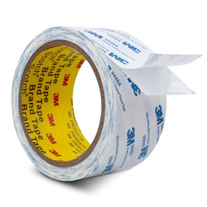 3M Double Sided Tape 2"×32.8Ft 1 Pack 9448A Double Coated Tissue Tape - size: 2"x 32.8 Ft