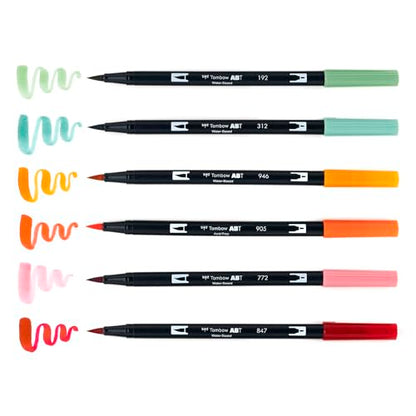 Tombow 56229 Dual Brush Pen Art Markers Pumpkin Spice 6-Pack