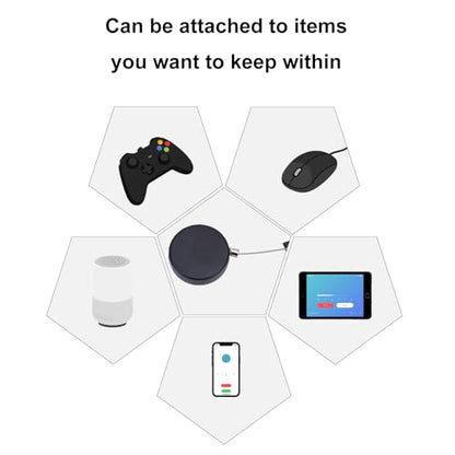 2pcs Retractable Remote Control Tether Lock, 4.92Ft Adjustable Retractable Remote Control Cable Tether Lock with 4 Adhesive 2 Hexagonal Wrench for TV Game Home Showroom Use