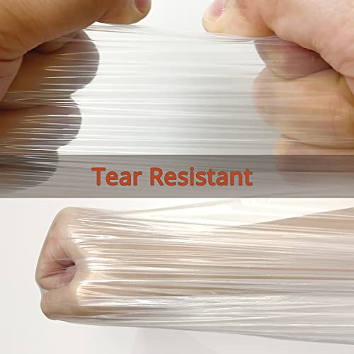 5-Pack Plastic Drop Cloth Sheet 9x12 Ft, 1 Mil Thick Clear Painting Tarps - size: 5 Pack, 9'x12'