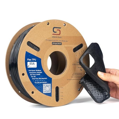 Siraya Tech Flex TPU 85A 3D Printer Filament, ISO 10993 Tested, Black, 1kg - color: Tpu 85a Black