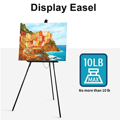 Falling in Art 65" A-Frame Wooden Tripod Easel Stand (Black) - color: Black-1 Pack