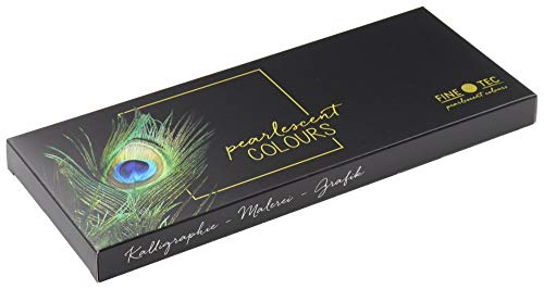 FINETEC Pearlescent Watercolour Set, Rainbow, 12 Count
