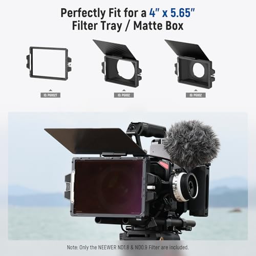 NEEWER 2 Pack ND0.9/1.8 (3/6 Stops) Square ND Filter, 4"x5.65" Dual Sided - style: ND0.9/1.8 (3/6 Stops)